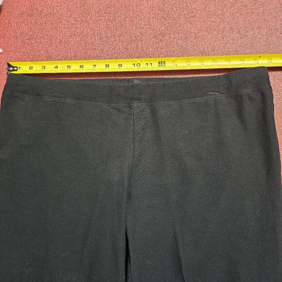 Eileen Fisher Black Pull On Pants 1X Stretch Straight Ankle Office Minimalist - Picture 5 of 7